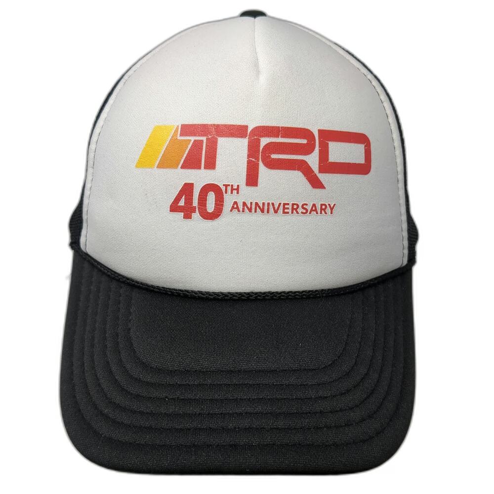 Otto Trucker Hat Black White One Size TRD 40th Anniversary Snapback Racing Cap
